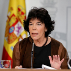 La ministra Isabel Celaá després del Consell de Ministres.