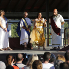 Un moment de la representació ‘Catalans a la romana’ que es va fer a la tarda a Albesa.
