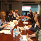 La sessió de la taula estratègica de l’aeroport d’Alguaire celebrada ahir a Lleida.
