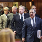 El ministro del Interior, Juan Ignacio Zoido, ayer, a su llegada al Senado.