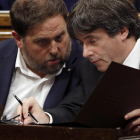 Carles Puigdemont i Oriol Junqueras, el passat dia 10.