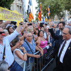 El president de la Generalitat, Quim Torra, ayer, en la conmemoración del 20-S en Barcelona.