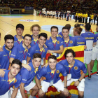 La selecció catalana, a la cerimònia d’inauguració.