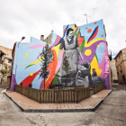 Grafiti de 380 metros cuadrados en Sant Martí de Maldà, dedicado a la mujer en el ámbito rural.