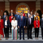Imagen oficial del presidente del Gobierno central, Pedro Sánchez, con sus ministros.