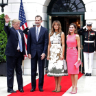 Donald Trump y su mujer Melania recibieron a los reyes de España en la Casa Blanca.