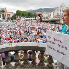 Imagen del lunes de una concentración de pensionistas celebrada en Bilbao. 