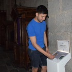 Una máquina instalada en la iglesia de Sant Llorenç en Lleida. 
