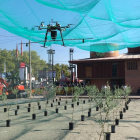 Un dron haciendo una demostración en la fira de Sant Miquel de hace dos años. 