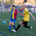Una jugada del partit entre l’Andorra i el Mollerussa que es va disputar fa poc.