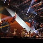Uno de los números acrobáticos del espectáculo ‘Rebel’, que ofrece el Cirque du Soleil en Andorra.