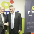Saltó (dreta) i el president de Pimec Catalunya, Josep González.