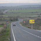Imagen de la carretera de Artesa de Lleida a Aspa.