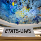 La cadira nord-americana, buida, ahir, al Consell de Drets Humans de l’ONU.