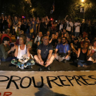 La protesta dels CDR aquest dimarts a Girona.