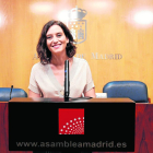 La candidata popular a la presidencia de la Comunidad de Madrid, Isabel Díaz Ayuso, ayer.