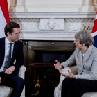 El canceller austríac, Sebastian Kurz, es va reunir ahir amb la primera ministra britànica, Theresa May.
