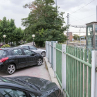 El actual aparcamiento junto a la estación en Cervera.