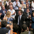 Pablo Casado fue ovacionado por los asistentes al congreso extraordinario del PP tras obtener la victoria.