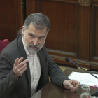 Imagen de Jordi Cuixart durante su comparecencia en el Tribunal Supremo.