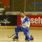 Candanedo celebra el gol que va anotar davant del Liceo a la Copa.