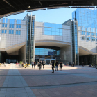 Imagen de la planta exterior del edificio del Parlamento Europeo.
