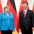 Trobada entre el president de la Xina, Xi Jinping, i la cancellera alemanya, Angela Merkel.