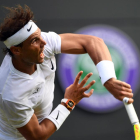 Rafa Nadal durante el encuentro de ayer ante el japonés Yuichi Sugita.