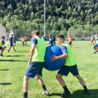 Els jugadors van seguir amb la preparació al camp de Garòs.