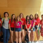 Foto de família de les estudiants del Torre Vicens que dissabte van participar en el Technovation.