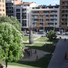 Una vista de la plaça de l'Escorxador de Lleida.