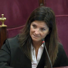 L’advocada de l’Estat, Rosa María Seoane, ahir, mentre presentava l’informe final.