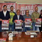 Dirigentes deportivos, autoridades y representantes de patrocinadores ayer en la presentación.