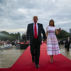 Trump y su esposa Melania durante los festejos por el 4 de julio, Día de la Independencia de EEUU.