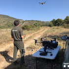 Los Agentes Rurales utilizaron drones con cámara térmica durante el dispositivo de búsqueda. 