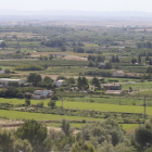 Imatge aèria de l’Horta, on s’utilitzen espantaocells acústics en activitats agrícoles.