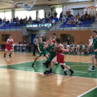 Manresa y Skuru Basket, de Suecia, en su partido de ayer.