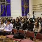 Acte de recepció celebrat el mes passat a joves estrangers que aquest curs estudien a la UdL.