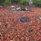 La manifestació de la tarda a Barcelona es podrà veure a les dos cadenes.