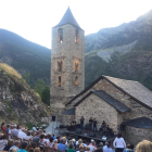 Els assistents al concert celebrat a Sant Joan de Boí.