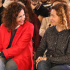 Las ministras María Jesús Montero y Meritxell Batet, ayer, en un acto del PSC en Barcelona.