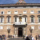 Després de la retirada de la pancarta, la Generalitat la va tornar a penjar el 27 de maig passat.