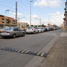 El carrer Prat de la Riba de Mollerussa, on s’eliminaran els espais d’estacionament.