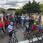 Vista de los participantes en la bicicletada popular celebrada el miércoles en Vila-sana. 