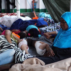 Imagen del hacinamiento de los refugiados a bordo del barco Open Arms.