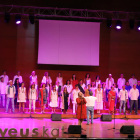 Un momento de la actuación de Veus.kat, ayer, en el Auditori Enric Granados de Lleida. 