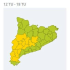 Imatge de la situació de calor a les comarques de Lleida