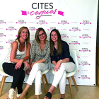 Gemma Besolí, Alba Vallejo y Laura Pubill, las artífices de la web Cites a Cegues de La Seu d’Urgell. 