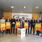El partido contra la selección de Venezuela se presentó ayer en el Teatre de Girona.
