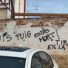 Una de las amenazas contra el alcalde de Palamós, Lluís Puig, de ERC, aparecidas en este municipio.